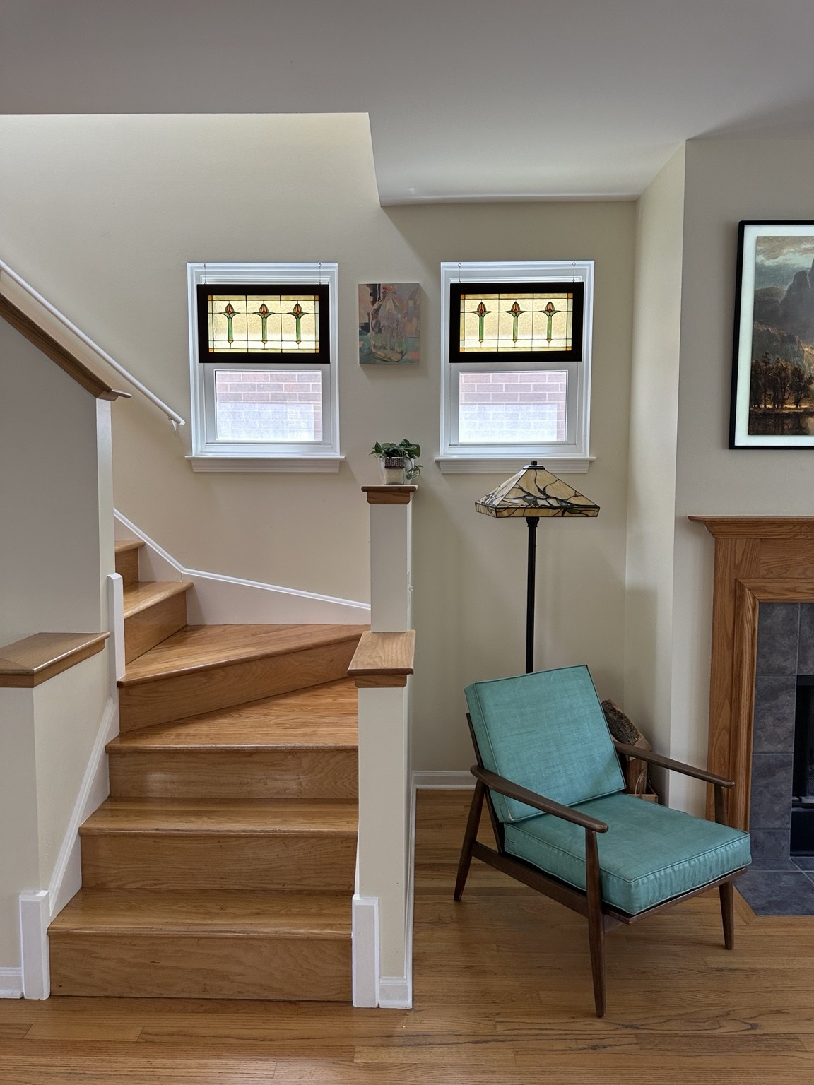 Stair + Fireplace